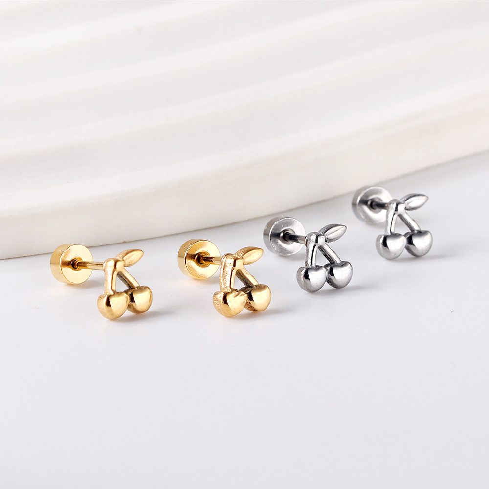 Body Jewelry Surgical Steel - LUXUKISSKIDS 1 par de brincos pequenos