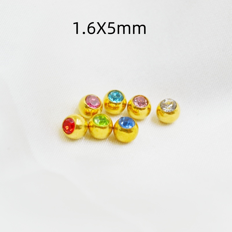 50 pçs/lote gemas de cristal b - Body Jewelry Replacement Ball avaliação e preço