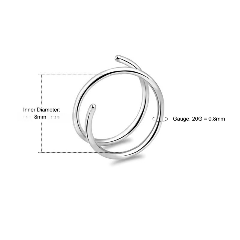 6 peças/lote, argola de nariz  - Body Jewelry Surgical Steel avaliação e preço