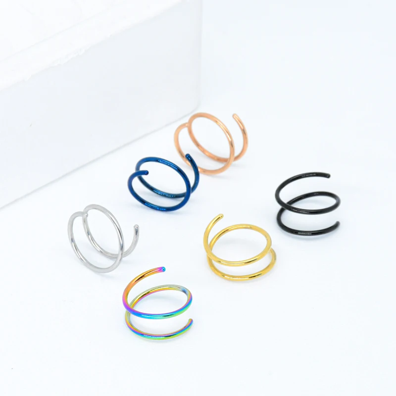 6 peças/lote, argola de nariz  - Body Jewelry Surgical Steel avaliação e preço