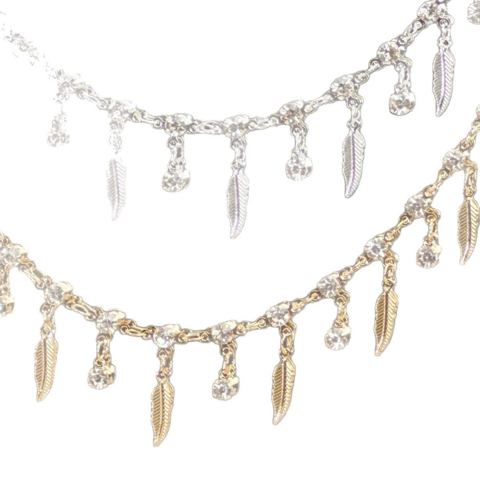 Corrente de penas com diamante - Body Jewelry For You avaliação e preço