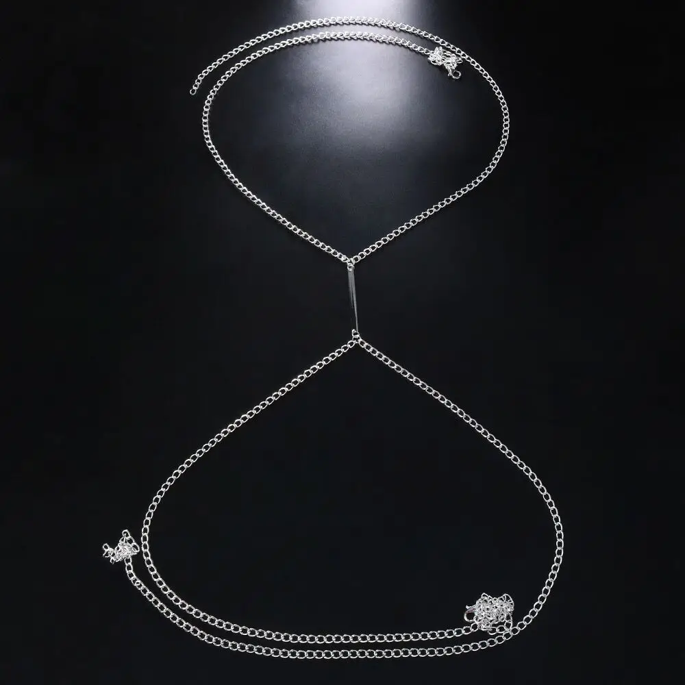 Sexy Corrente Peito de Metal p - Body Jewelry Necklace avaliação e preço