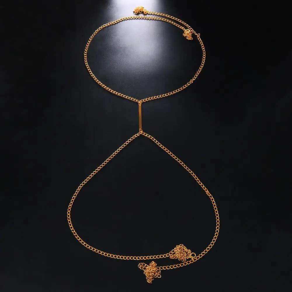 Sexy Corrente Peito de Metal p - Body Jewelry Necklace avaliação e preço