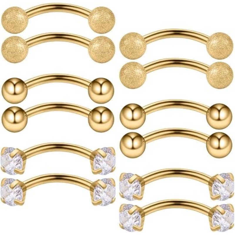 6 pares de joias para piercing - Body Jewelry Surgical Steel avaliação e preço