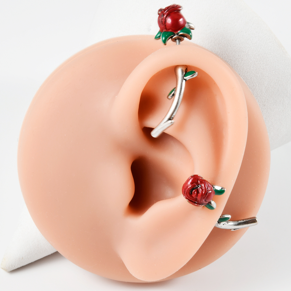 Aço Cirúrgico Rosa Vermelha Fl - Body Jewelry Surgical Steel avaliação e preço