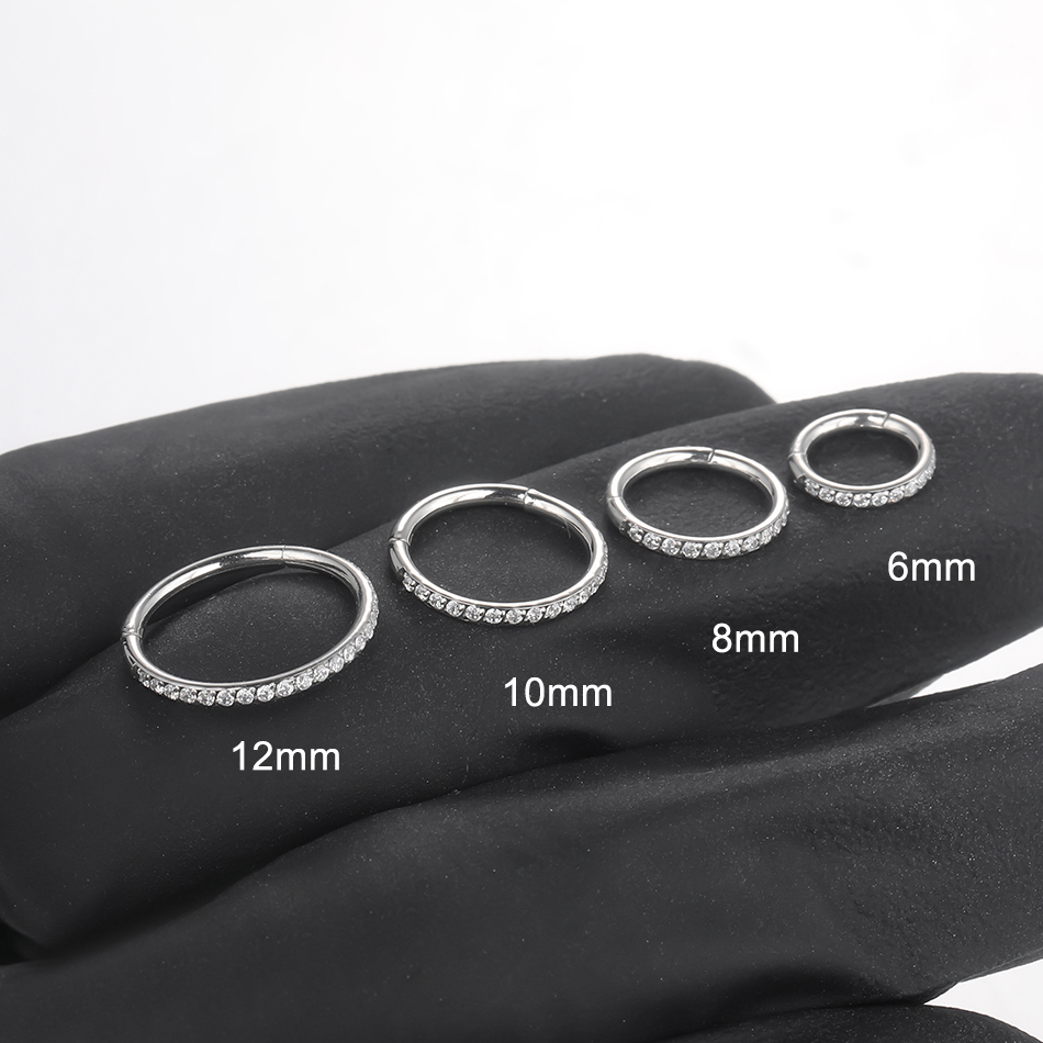 Brincos de argola de zircônia  - Body Jewelry Surgical Steel avaliação e preço
